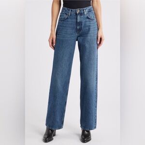 rag & bone Classic Wide-Leg Jeans in Medium Blue